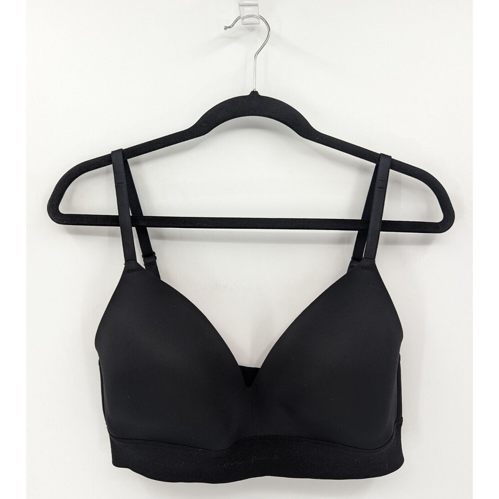 Victoria's Secret PINK Bra Women's 36D Black Wireless Lightly Lined
